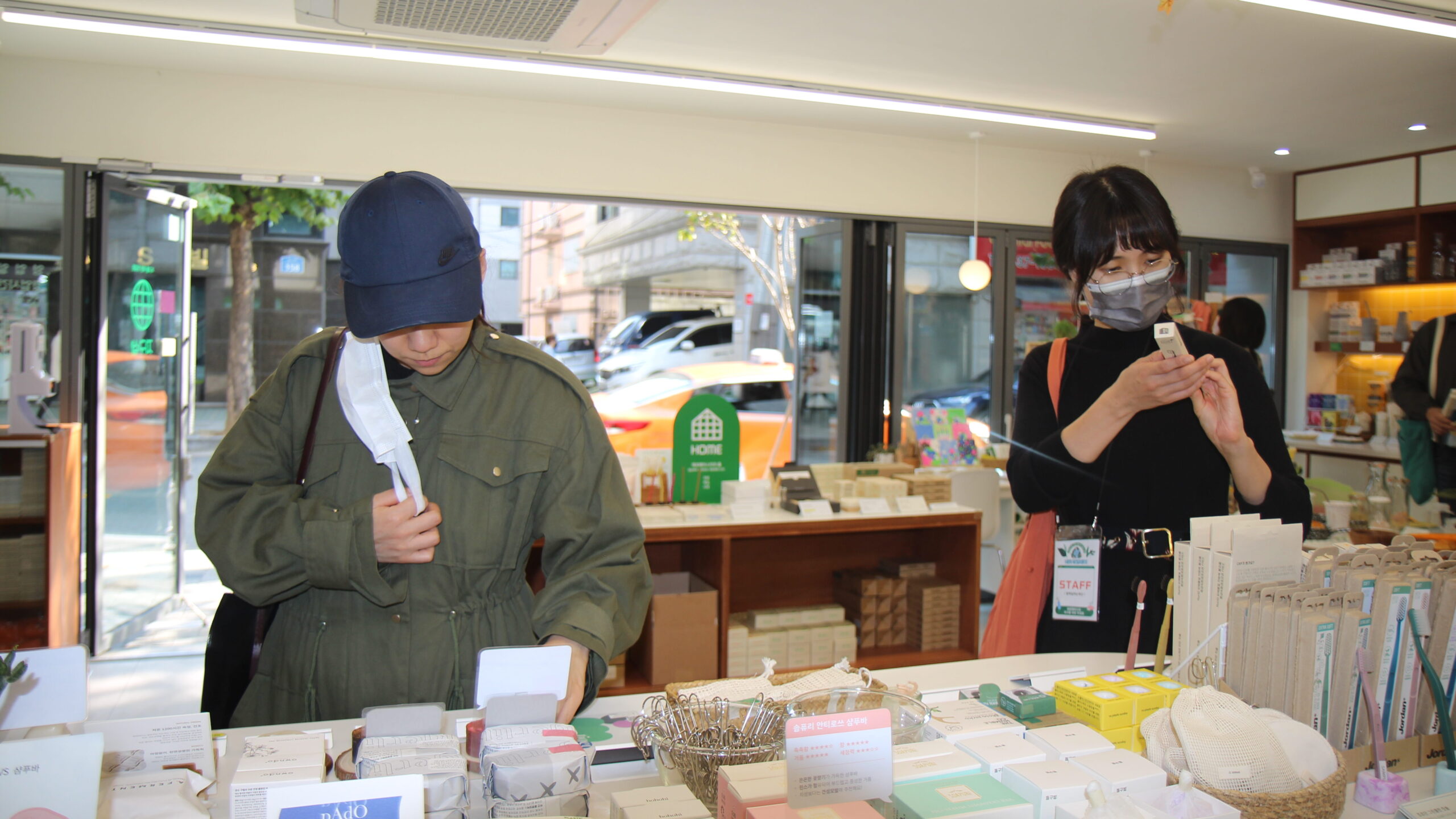 Attendees browsing sample products at a social enterprises networking day organised by Work Together Foundation